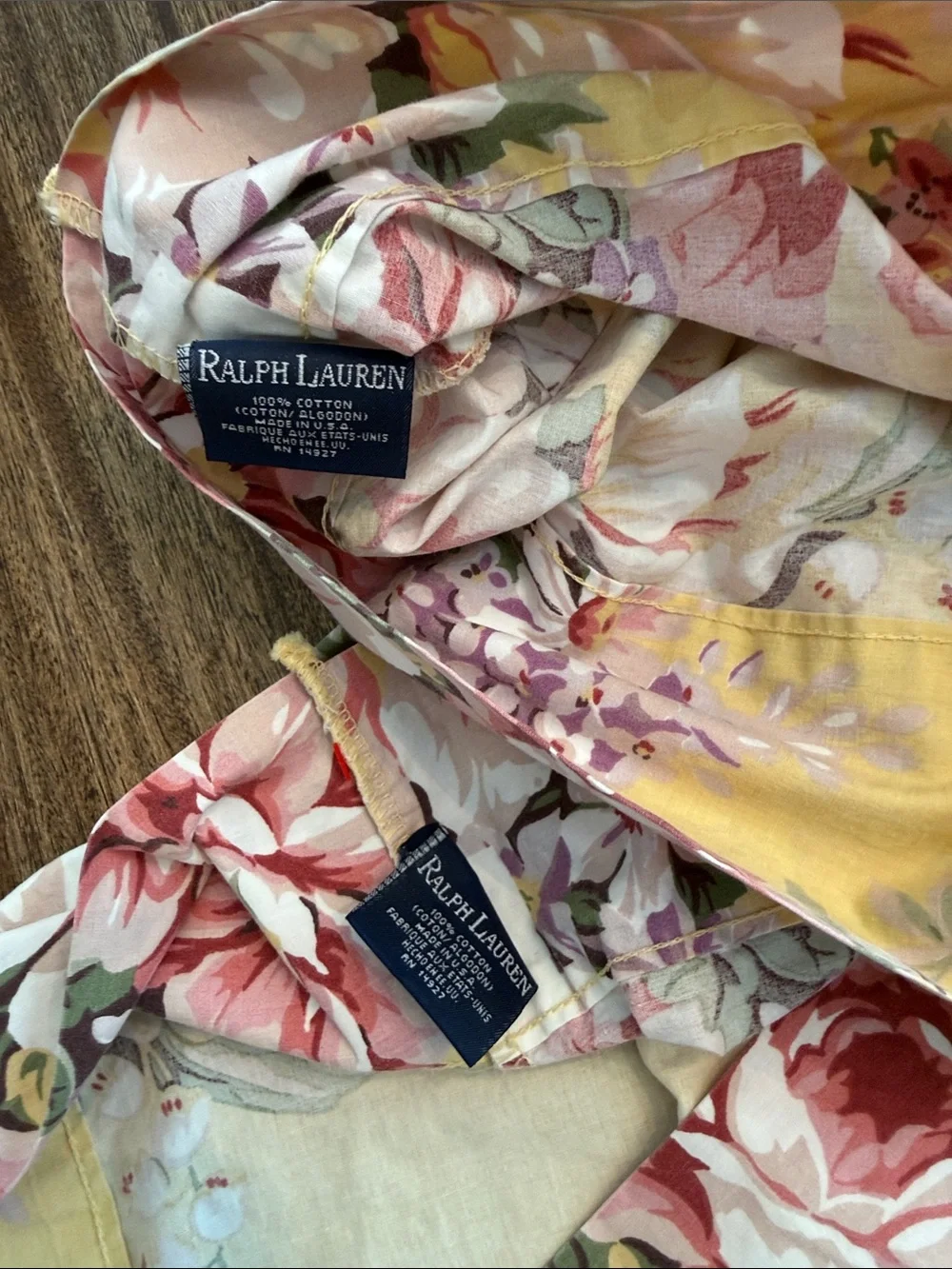 Set of 2 vintage Ralph Lauren Sophie Brooke king pillowcases